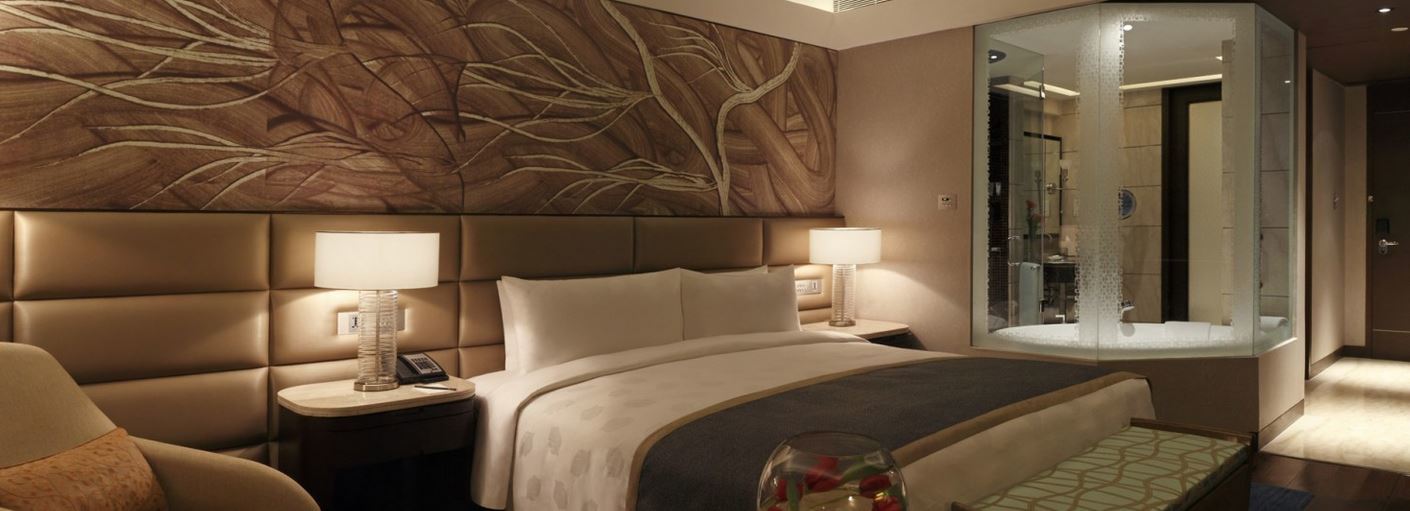 เดอะ ลีลา เดลี แอมเบียนซ์ คอนเวนชั่น โฮเต็ล Hotel นิวเดลี ภายนอก รูปภาพ A bedroom at the hotel